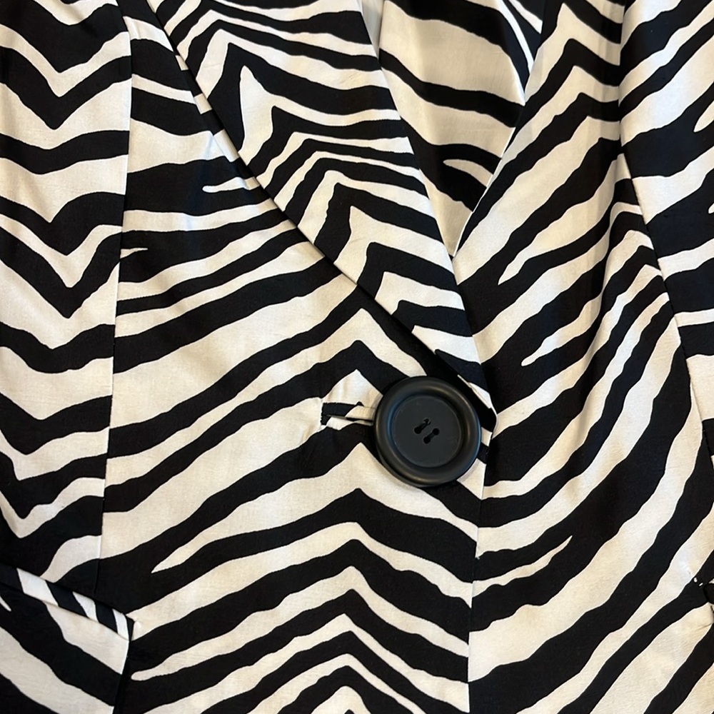 Stylish  Silk Black and White Zebra Print Women's Jacket
New never worn - Picture 9 of 12